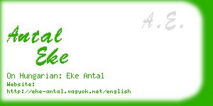 antal eke business card